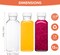 6pcs 12oz Plastic Juice Bottles with Caps, Clear Drink Containers with Lids for Juicing (Clear)